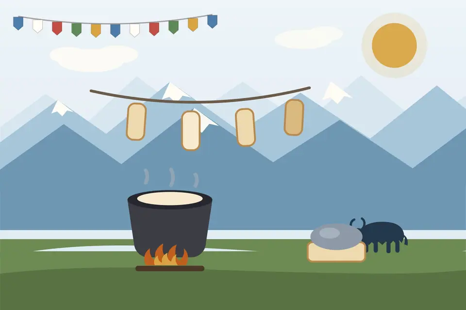 Churpi bars being made the traditional way